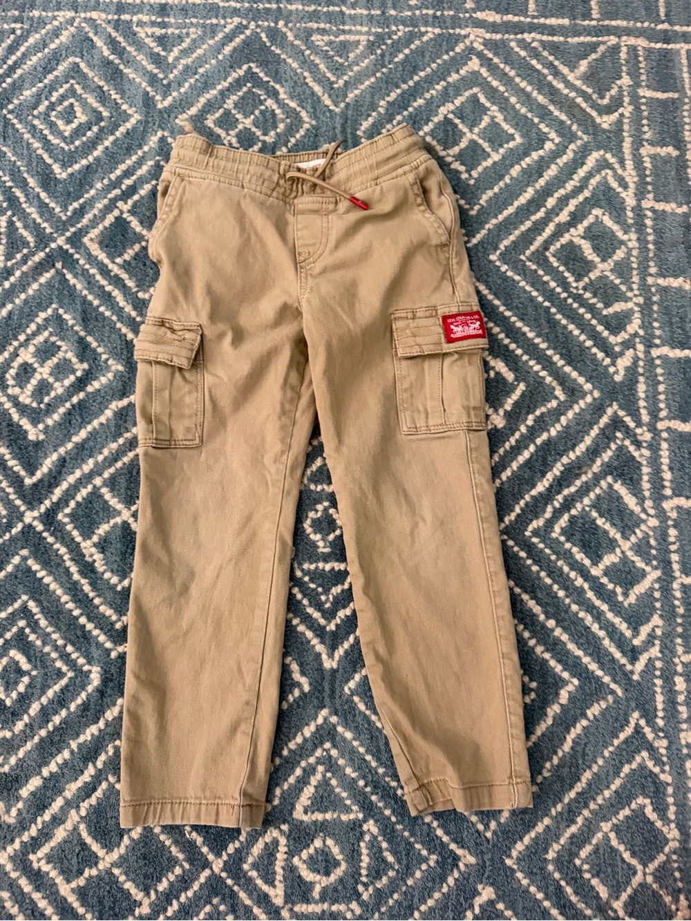 Levi's Tan Cargo Joggers with Red Logo Patch